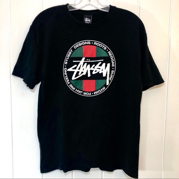 Stussy For Jah Irie Feeling tee black medium used - Picture 3 of 4